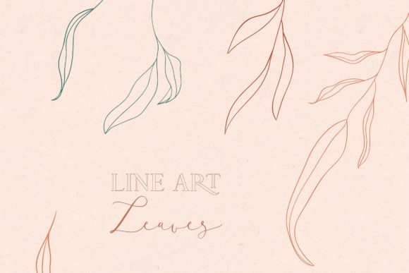 Download Line Drawing Leaves Illustrations. Color - Draw Collection