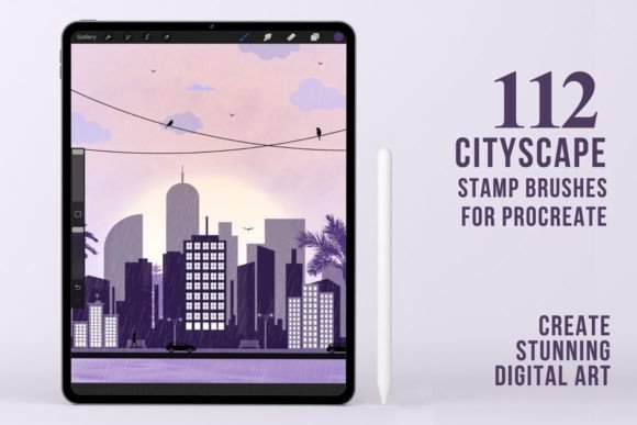 Download 112 Cityscape Procreate Stamp Brushes - Procreate stamp Collection