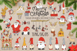 Download Merry Christmas Hand Drawn Decorations - Draw Collection