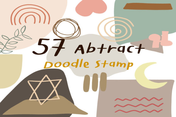 Download 57 Abstract Doodle Procreate Stamps - Procreate stamp Collection