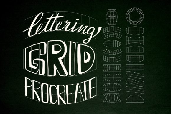 Download Lettering Grid for Procreate Stamp Brush - Procreate stamp Collection