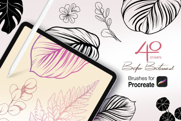 Download Procreate Stamps BohoBotanical - Procreate stamp Collection