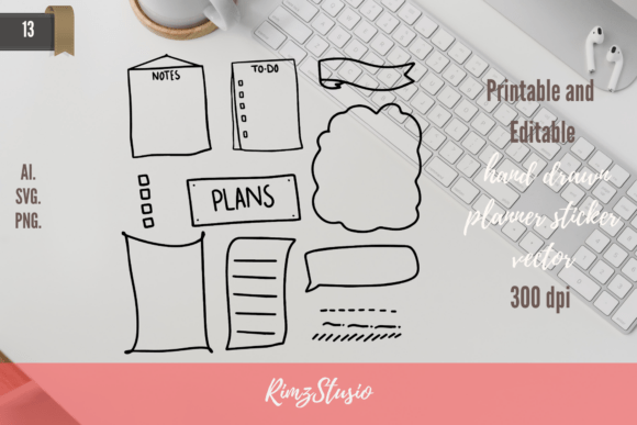 Download Hand Drawn Planner Sticker Vector - Draw Collection