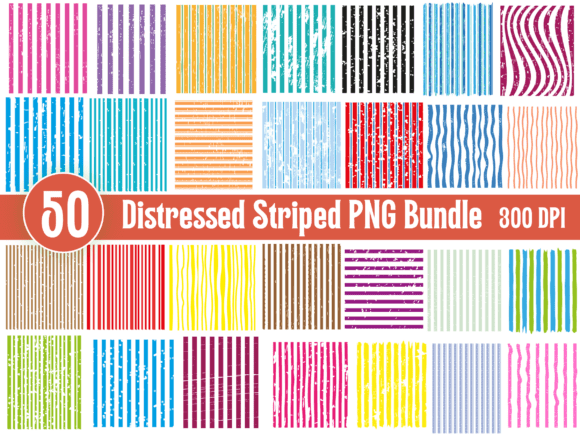 Download Hand-Draw Distressed Striped Png Bundle - Draw Collection