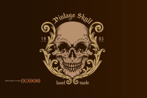Download Vintage Skull HandDrawn Illustration Svg - Draw Collection