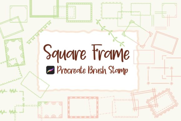Download Procreate Brush Stamp ; Square Frame - Premium Resources