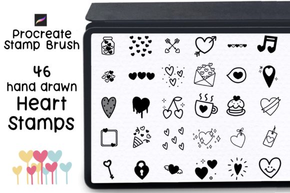 Download Procreate Stamp Heart Stamp - Procreate stamp Collection