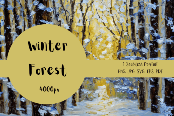 Download Winter Forest Painting - Forest painting Collection