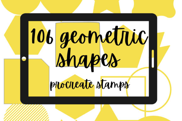 Download 106 Geometric Shapes Procreate Stamps - Procreate stamp Collection