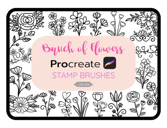 Download Floral Bouquet Procreate Stamp Brush - Procreate stamp Collection