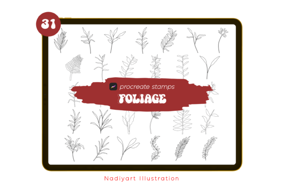 Download Foliage Procreate Stamp Brushes - Procreate stamp Collection