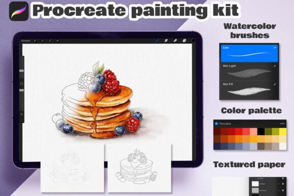 Download Procreate Watercolor Drawing Kit | Brush - Draw Collection