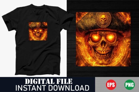 Download Flaming Skull Dark Art Shirt - Skull dark art Collection