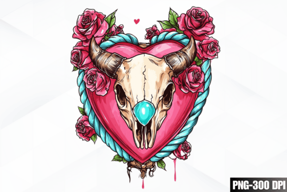 Download Cow Skull, Hand-Drawn Valentine's - Draw Collection