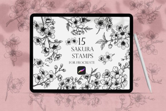 Download Sakura Procreate Stamps - Procreate stamp Collection