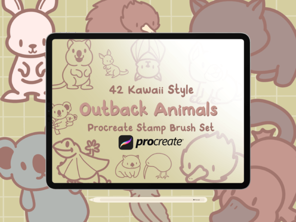 Download Outback Animals Procreate Stamp Brushes - Procreate stamp Collection