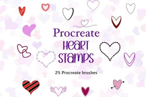 Download Procreate Brushes- Heart Stamp Brushes - Heart stamp Collection
