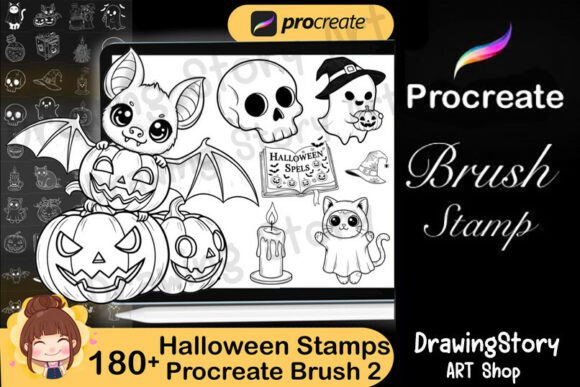 Download 180+ Halloween Procreate Stamp Brush 2 - Procreate stamp Collection