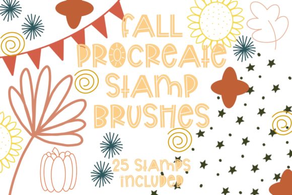 Download Fall Procreate Stamp Pack - Procreate stamp Collection