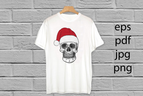 Download Christmas Santa Claus Skull Hand Drawn. - Draw Collection