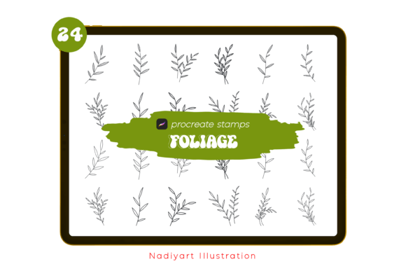 Download Foliage Procreate Stamp Brushes - Procreate stamp Collection