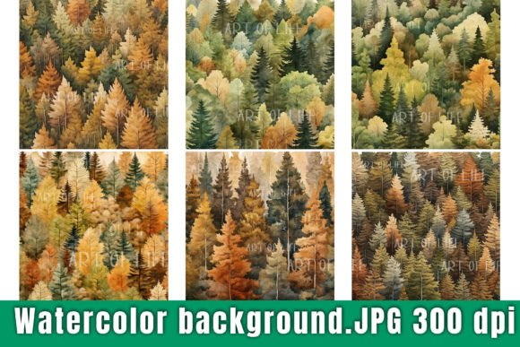 Download Watercolor Painting of a Forest - Premium Bundle