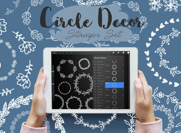 Download Procreate Stamps Decoration Circle Brush - Procreate stamp Collection