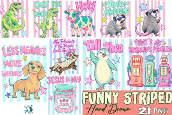 Download Funny Striped Animal Hand Drawn Bundle - Draw Collection