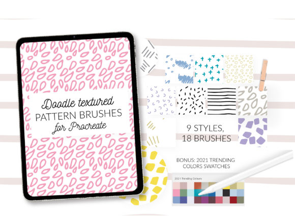 Download Doodle Dots Procreate Stamps. Abstract - Procreate stamp Collection