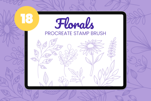 Download Florals Procreate Stamp Brush Vol1 - Procreate stamp Collection